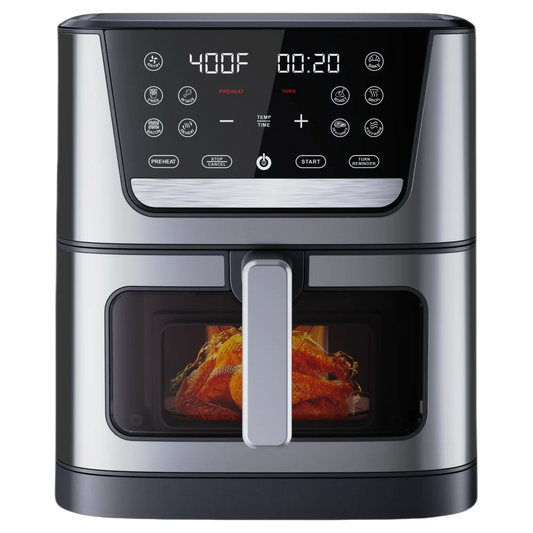 HKM-497811 10L Multi-Functional Oil-Free Air Fryer with Digital Controls for Quick Cooking of Pizza and More