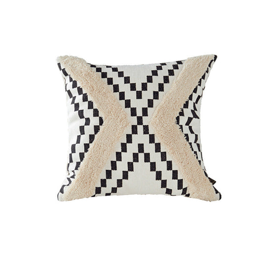 HKM-499923 Nordic Moroccan Tufted Cotton Decorative Throw Pillow - Available in Mosaic and Square Designs