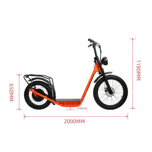 HKM-501843 Electric Bike with 48V 15.6Ah Lithium Battery and Single Speed Rear Motor, Aluminum Alloy Frame