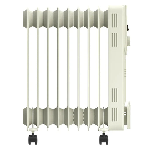 HKM-503443 Electric Oil-Filled Radiator Heater 1500W with Adjustable Thermostat and Safety Features for Home Use