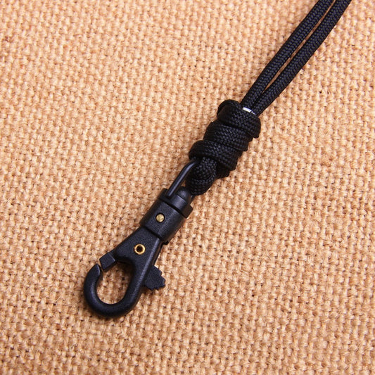 HKM-5046333 Handwoven Polyester Keychain Lanyard with Flashlight and Parachute Cord - 48CM, Multiple Colors Available