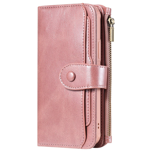 HKM-504851 Multi-Function Leather Phone Case with Card Wallet and Magnetic Anti-Fall Protection for 16 Models
