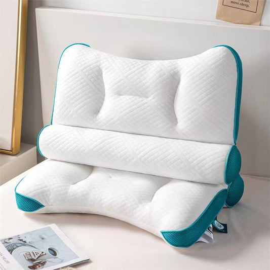 HKM-505107 Washable Neck Support and Back Traction Pillow - 40X60cm, Available in Blue and Gray