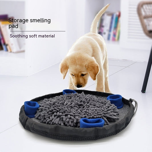 HKM-5064637 Machine Washable Gray Blue Polar Fleece Pet Training Blanket - Ideal for Dogs