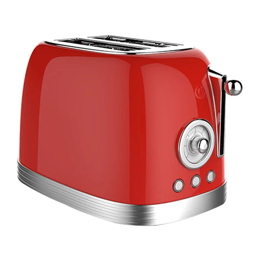HKM-507027 Extra Wide Slot 2-Slice Toaster with Reheat, Defrost, Cancel Functions and 6 Browning Levels in Retro Design