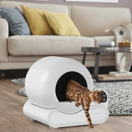 HKM-508563 Smart Automatic Odorless Self-Cleaning Cat Litter Box - 70L Dust-Free Design for Multiple Cats