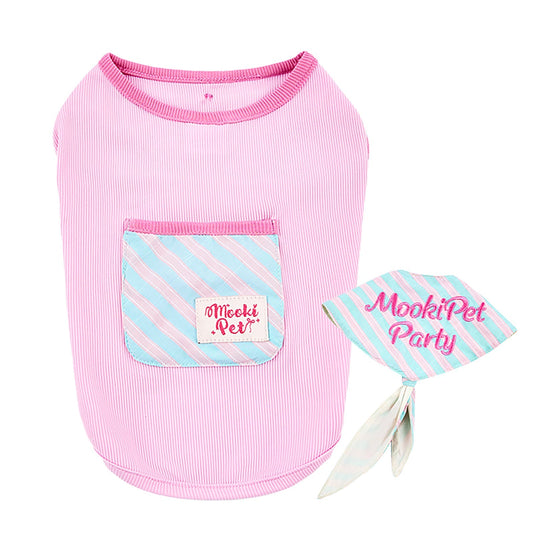 HKM-5105853 Cozy Pink Cloak Scarf Vest for Pets - Multiple Sizes Available