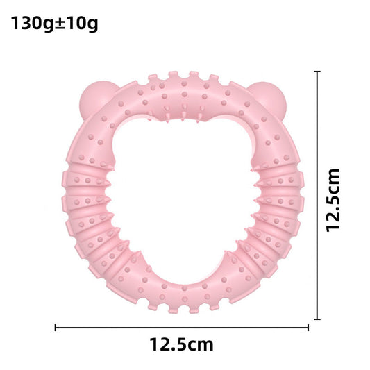 HKM-5121213 Medium Bite-Resistant Ring Dog Toy in Gentleman Blue, Cherry Blossom Powder, or Avocado Green