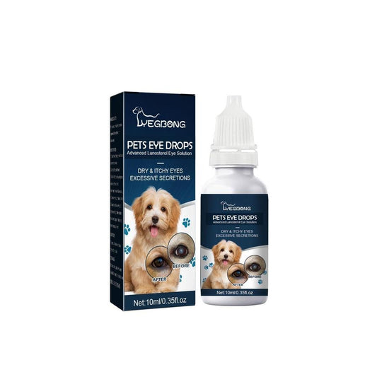 HKM-513619 Pet Eye Drops for Cats and Dogs - Relieve Tear Marks and Soothe Itchy Eyes