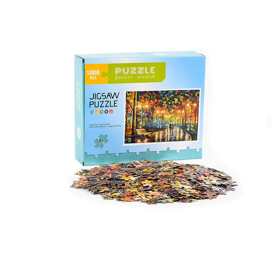 HKM-514323 Custom 1000 Piece Jigsaw Puzzle Featuring Famous Painting Scenery for Educational Decompression Activities
