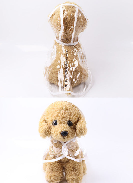 HKM-5143997 Transparent Pet Raincoat in Multiple Colors and Sizes
