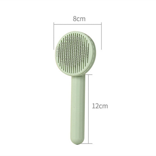 HKM-5151165 Self-Cleaning Comb for Dogs with ABS and Stainless Steel Needles - Blue, Cyan, Gray