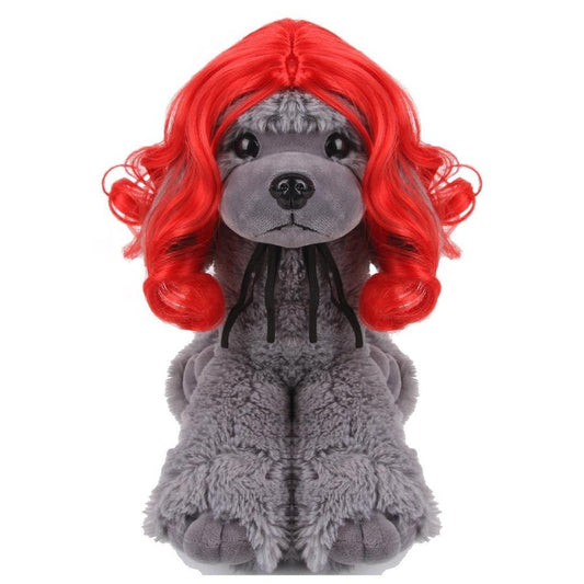 HKM-515539 Pet Wig with Afro Bangs for Cats - Various Colors Including Black, Red, Brown, and More, Ideal for Halloween and Festivals