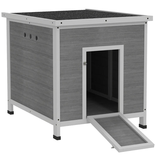 HKM-5170493 Spacious Duck Coop with Openable Roof and Removable Floor for Easy Cleaning
