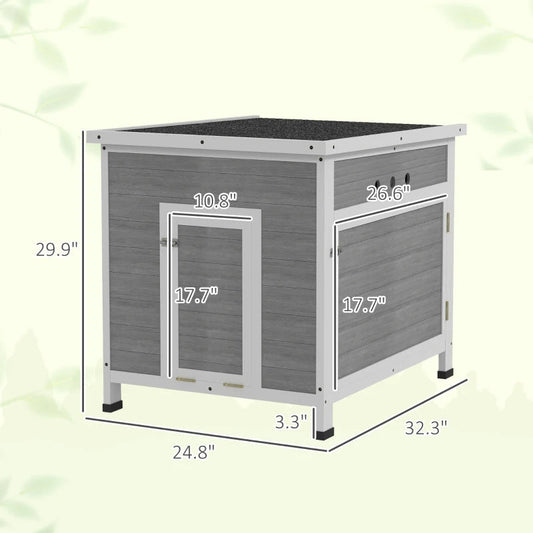 HKM-5170493 Spacious Duck Coop with Openable Roof and Removable Floor for Easy Cleaning