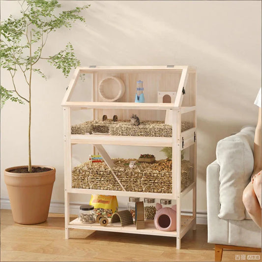 HKM-5186109 Hamster Cage with Spacious Design and Easy Access Features