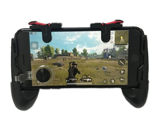 HKM-518803 Mobile Game Controller Set with Joystick and Fire Buttons for 5-6 Inch Smartphones, Compatible with Android and iOS