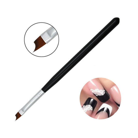 HKM-518867 Black Floral Nail Art Pen for Half Moon French Design