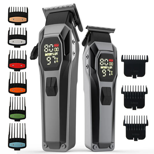 HKM-521107 Professional Hair Clipper Set with 5 Speed Settings and Long-Lasting Battery