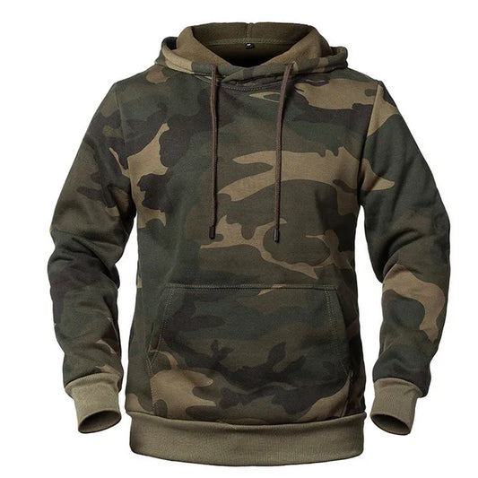 HKM-522323 European American Fashion Brand Men's Long Sleeve Hooded Jacket Autumn Winter Camouflage Sweater Heat Transfer Fleece Hoodie