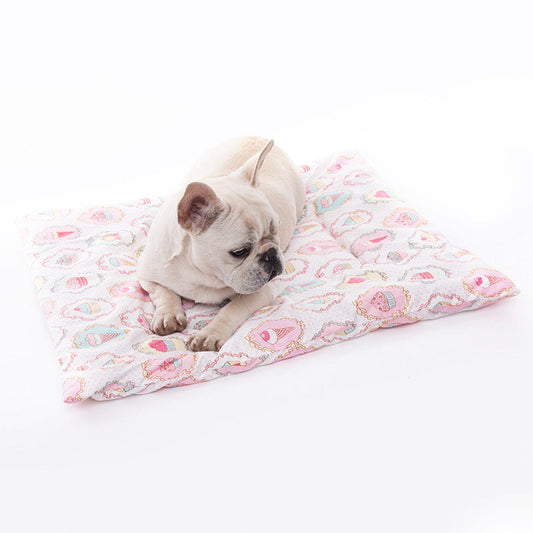 HKM-5228477 Cozy Cloth Pet Mat with Fun Designs - Multiple Sizes Available