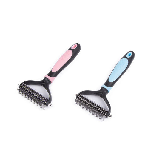 HKM-5287997 Long-Haired Pet Comb for Curly-Coated Dogs - Easy One-Key Cleaning Tool