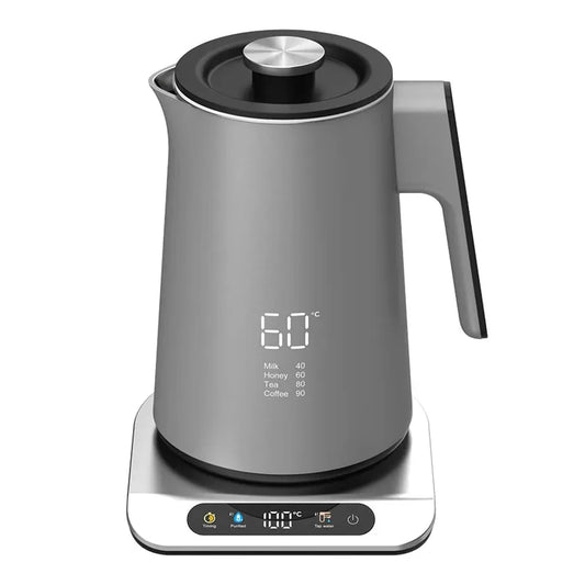 HKM-530451 Portable 1.7 Litre Electric Kettle with Digital Control and Stainless Steel Finish