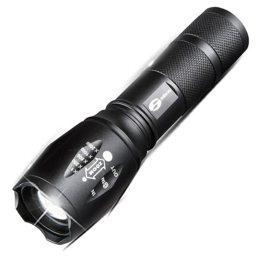HKM-531347 High-Performance Aluminum Alloy LED Flashlight with 18650 Battery, Super Bright T6 Outdoor Light