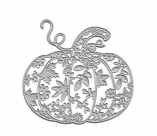 HKM-531923 Carbon Steel Pumpkin Metal Embossing Knife Mold for Manual Paper Cutting, Modern Plant Etching Design