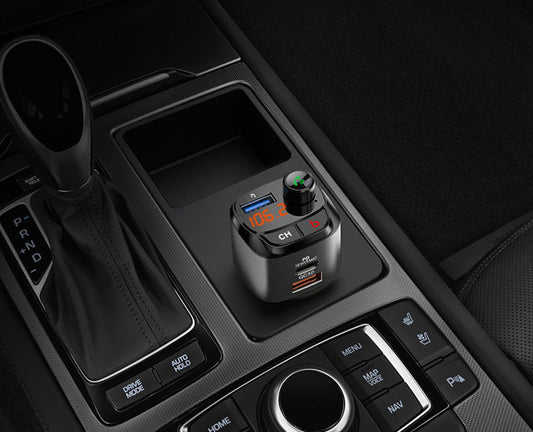 HKM-532179 Compact Bluetooth Car Player with BASS Boost, Fast Charging, Voice Assistant & 64GB USB Support