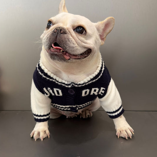 HKM-5322941 Cozy Dark Blue Woolen Pet Sweater for Cats and Dogs - Available in Multiple Sizes