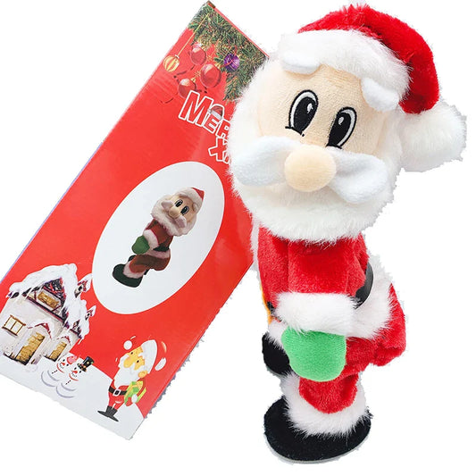 HKM-533715 Dancing Electric Santa Claus Doll - Colorful Plush Toy for Christmas Decoration, Soft and Interactive