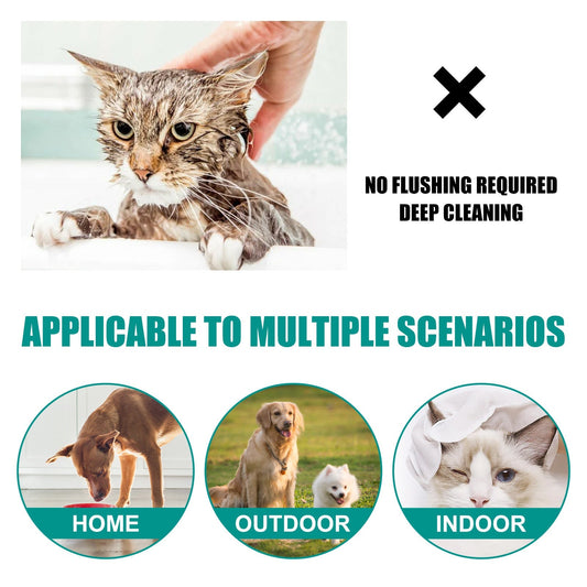 HKM-5386301 Pet Wash-Free Disposable Gloves for Dogs and Cats ¨C 2-Pack