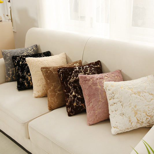 HKM-539027 Plush Throw Pillow in Ins Style for Sofa or Living Room - 43x43cm with PP Cotton Fill