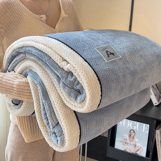 HKM-541203 Soft Knitted Coral Fleece Blanket for Maternal and Child in Multiple Sizes and Colors
