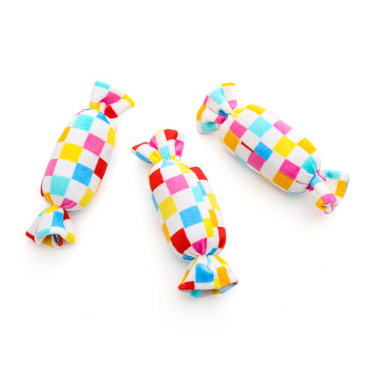 HKM-5422909 Candy Square Puzzle Dog Toy with Sound for Interactive Play and Dental Care