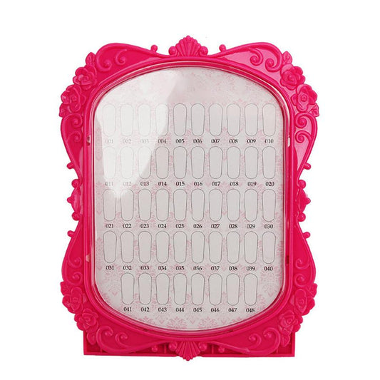 HKM-544979 Nail Polish Dustproof Color Card - Two-Sided Display Board with 48 Vibrant Shades