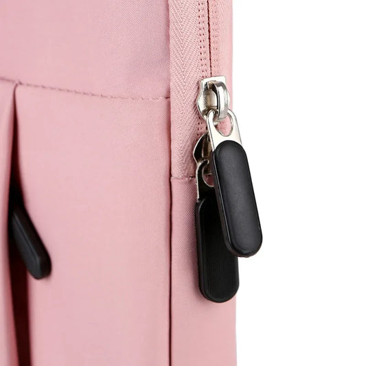 HKM-548499 Waterproof PU Leather 14 Inch Laptop Sleeve Bag for Men and Women, Suitable for MacBook