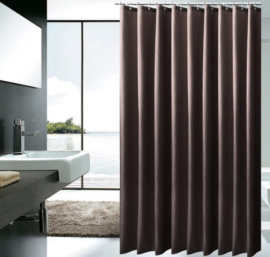 HKM-551955 Waterproof Brown Shower Partition Curtain - Various Sizes Available