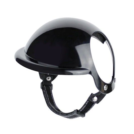 HKM-5532093 Pet Motorcycle Safety Helmet for Dogs and Cats - Monochrome Design in Black and Pink, Sizes S, M, L