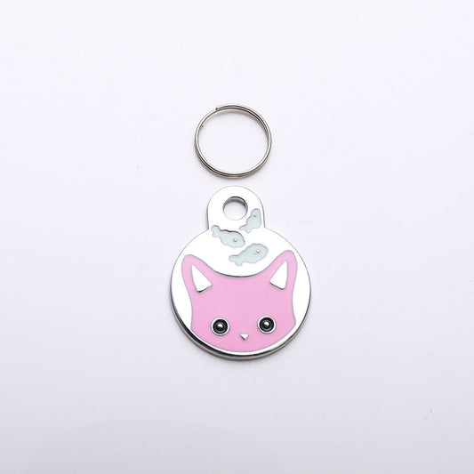 HKM-558675 Cartoon Cat and Fish Design Alloy Pendant for Dog Collar - Cute Seasonal Ornament