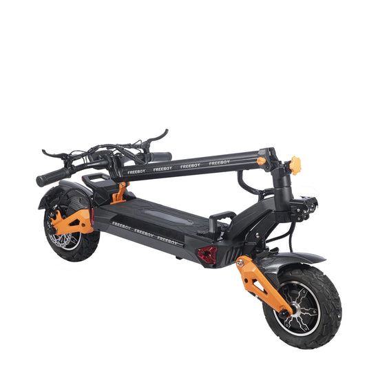 HKM-559507 Folding Electric Scooter for Adults with Dual Motors, 11-Inch Off-Road Tires, Dual Suspension, and Waterproof Features