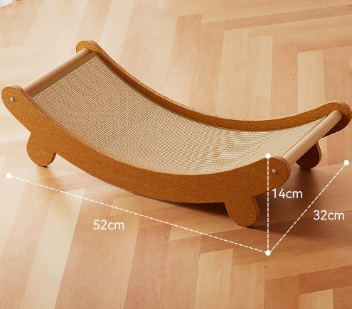 HKM-5598781 Upgraded Sisal Cat Scratch Board with Corrugated Paper Base and Integrated Cat Nest
