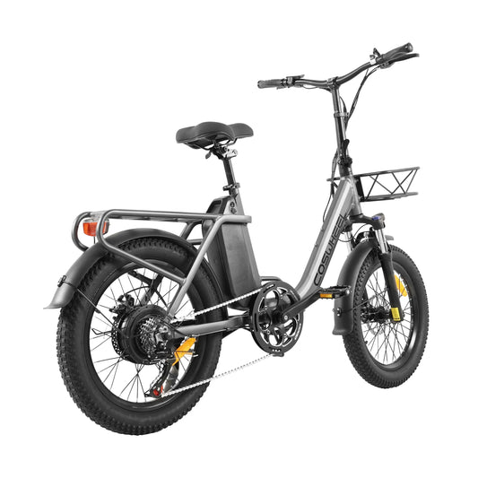 HKM-564307 Foldable Electric Bike with Torque Sensor, 750W Motor, 20" Fat Tires, 6-Speed, 48V 15AH Battery
