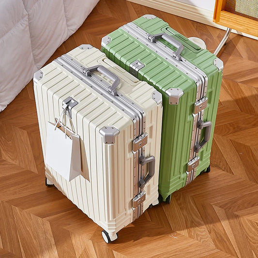 HKM-565139 Durable 4-Wheel Soft Shell Travel Luggage Set with Carry-On Trolley Suitcase