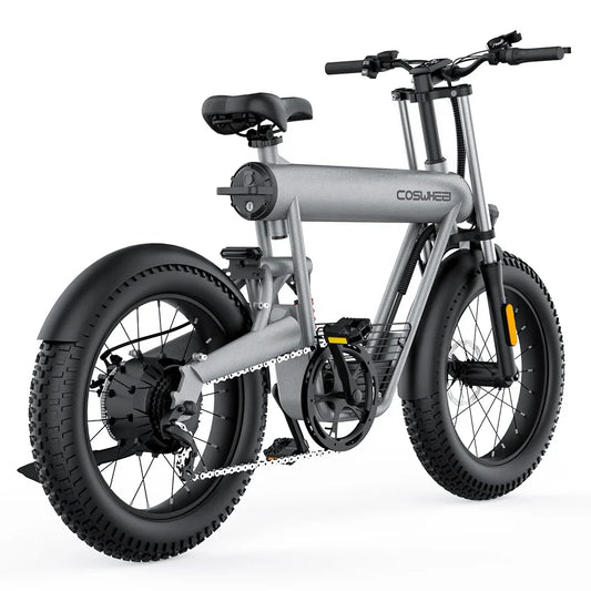 HKM-565459 COSWHEEL T20 Full Suspension 20" Fat Tire Electric Bike 500W 1000W 1500W with 7-Speed Gears and Lithium Battery