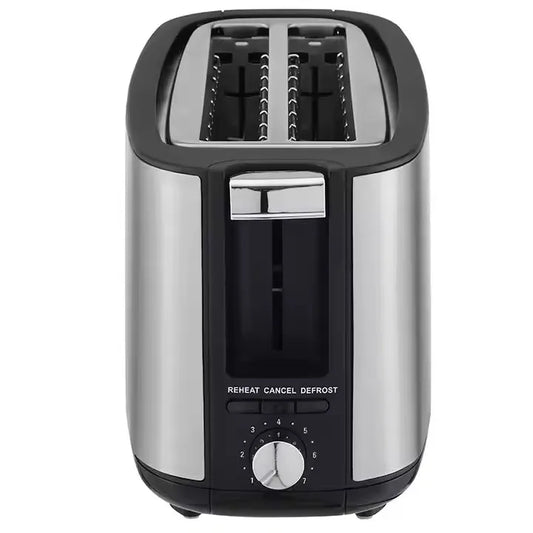 HKM-566803 1400W Long Slot Retro Toaster - Fits Anywhere, 2 Slice Bread Toaster