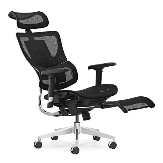 HKM-567507 Ergonomic Adjustable Mesh Office Chair with Footrest for Comfort and Support