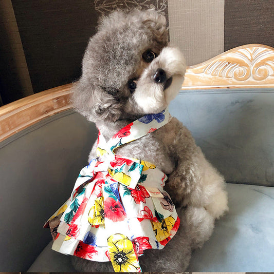 HKM-567635 Cotton Printed Skirts for Cats and Dogs in Various Colors and Sizes