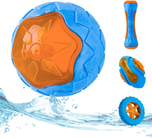 HKM-5692605 Interactive Floating Dog Squeaky Toys for Fetch and Play - Water-Friendly Chew Toys